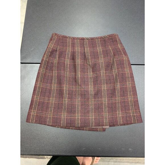 Eddie Bauer Plaid Short A-Line Skirt Wool - Picture 2 of 7